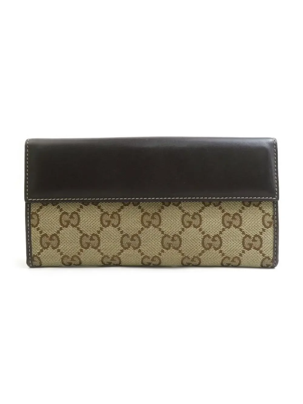 Auth Gucci Bifold Long Wallet Brown Gg #268174G22B - Picture 2 of 10